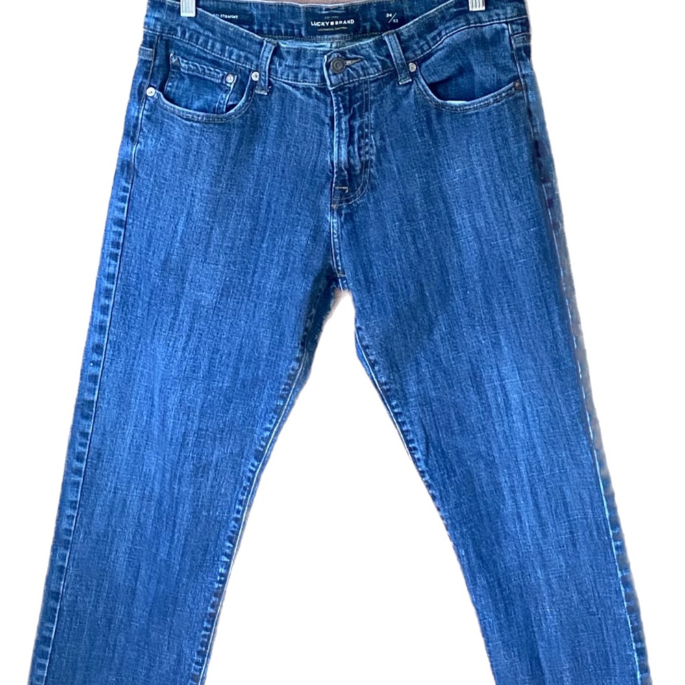 Lucky Brand Jeans 221 Straight 34/32 Medium Wash Denim Blue